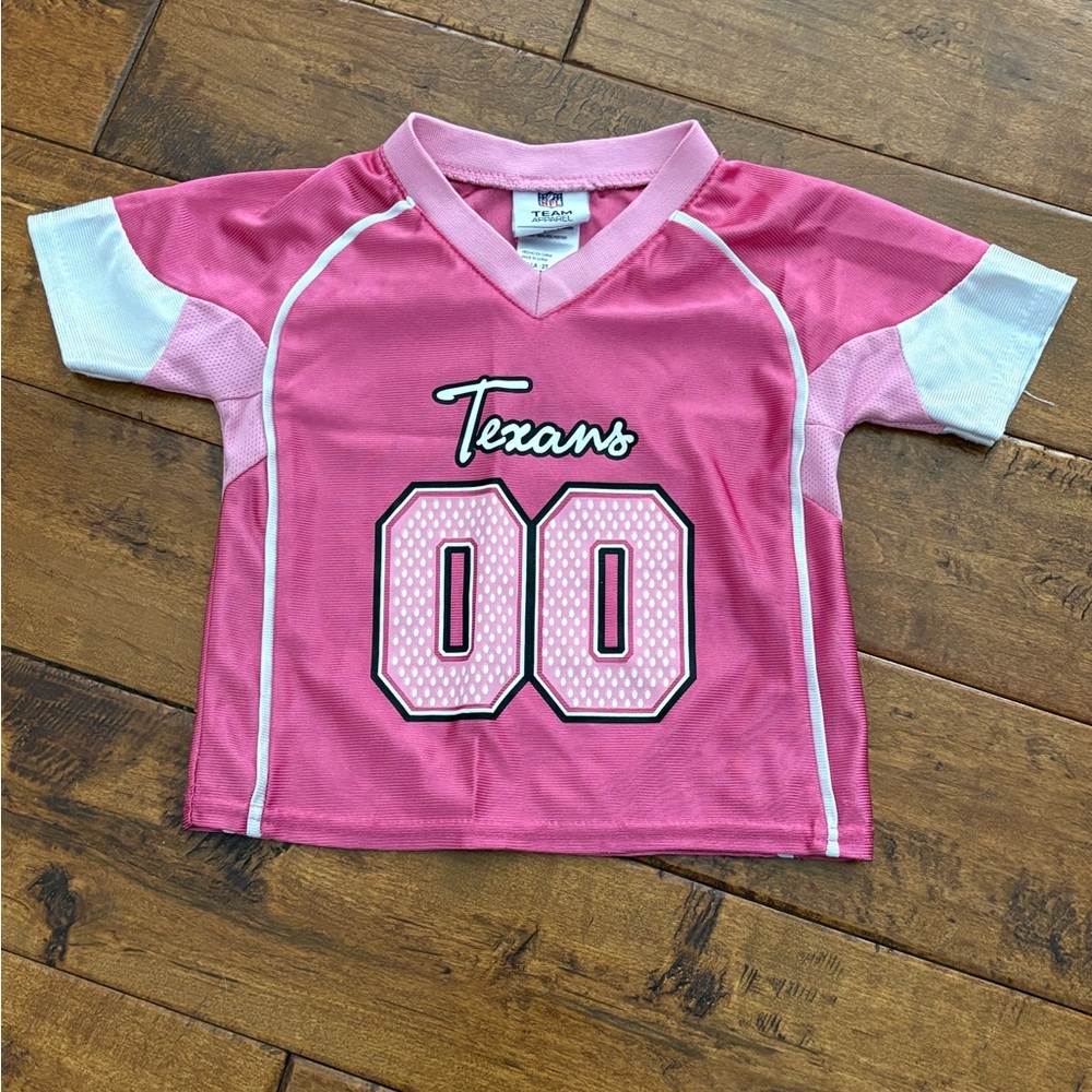 NFL Texans Kids Pink and White Jersey